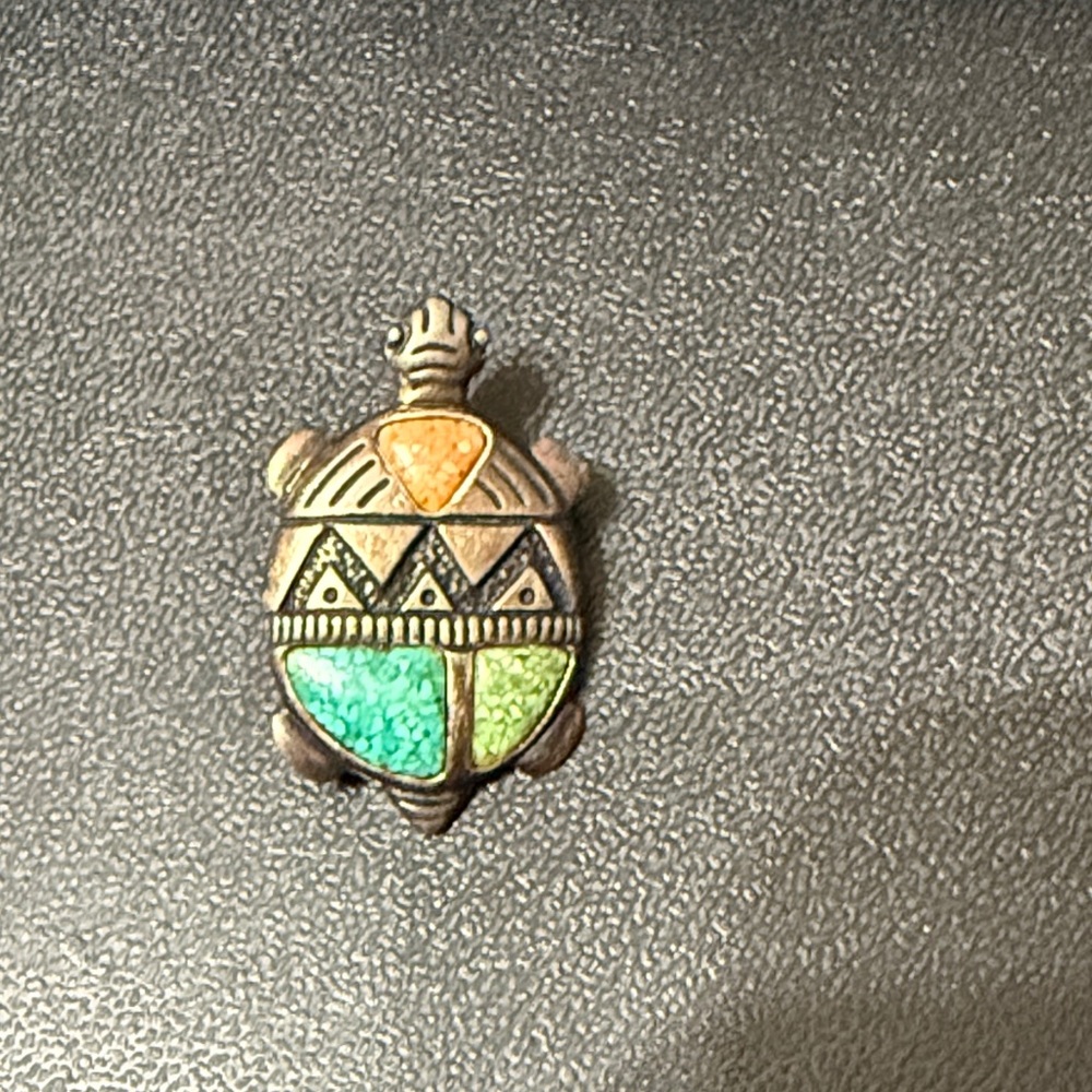 Carolyn Pollack signed Turtle Pendant / Pin .925